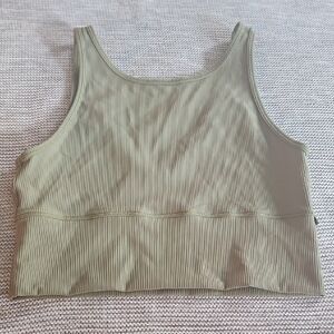 Lululemon Green Ribbed Women's Tank Top - Size Medium